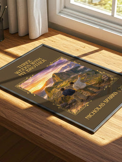 Three Weeks With My Brother Classic Book Art Print by Nicholas Sparks – print on a sunlit desk