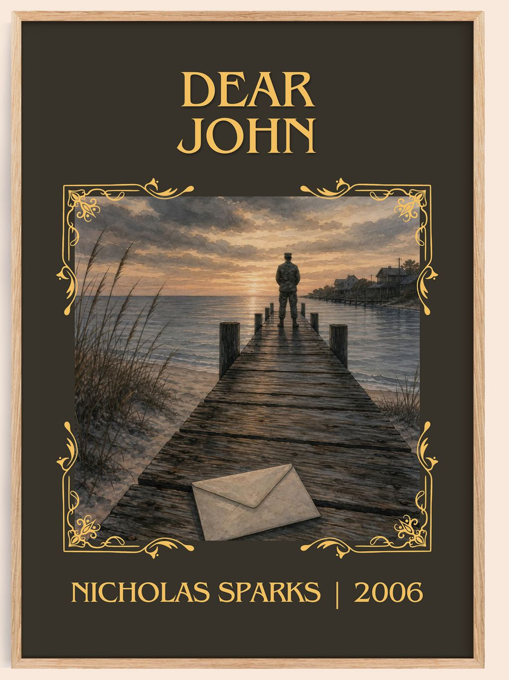Dear John Classic Book Art Print by Nicholas Sparks – book poster