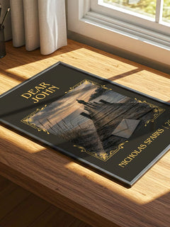 Dear John Classic Book Art Print by Nicholas Sparks – print on a sunlit desk
