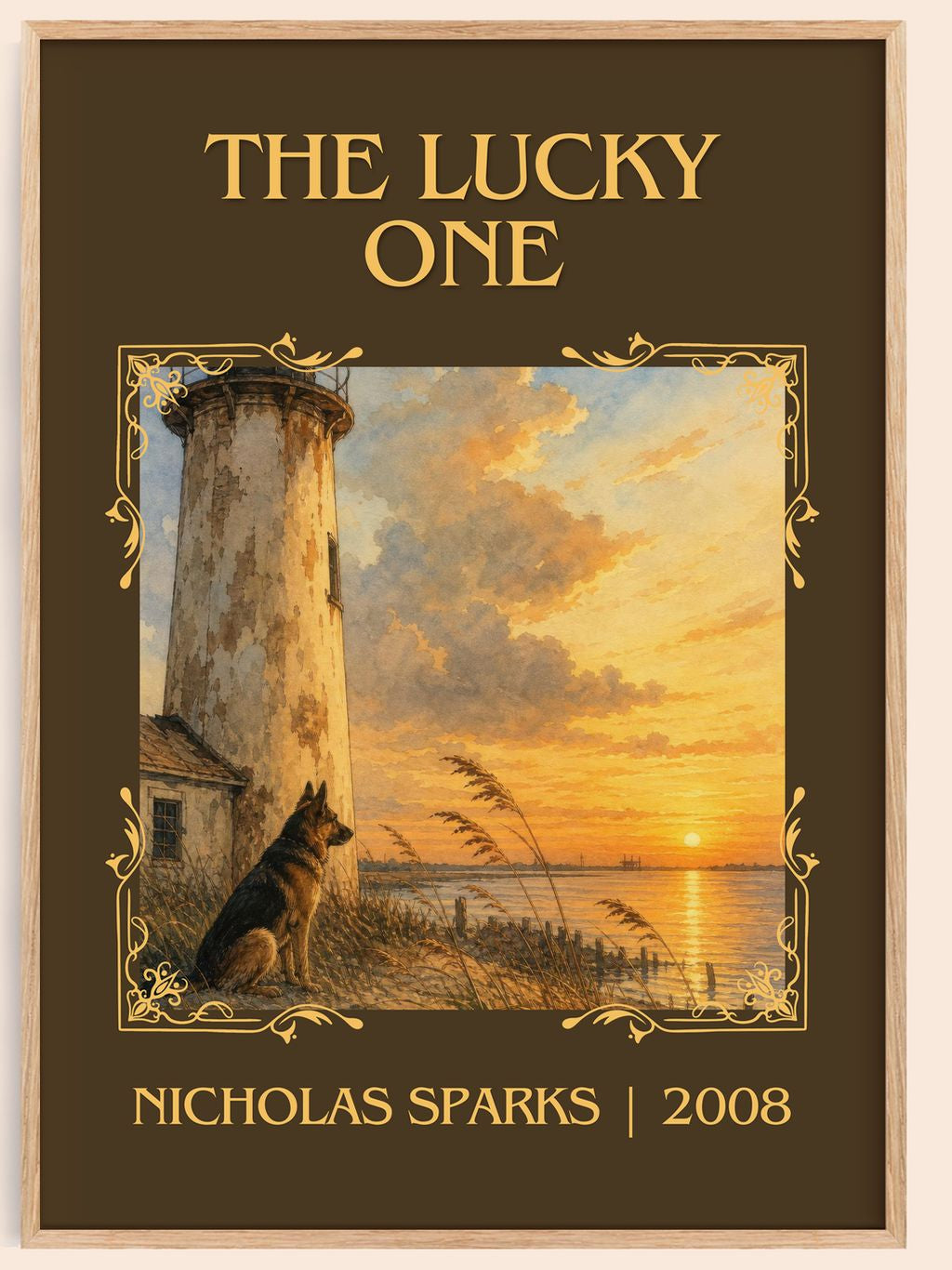 The Lucky One Classic Book Art Print by Nicholas Sparks – book poster