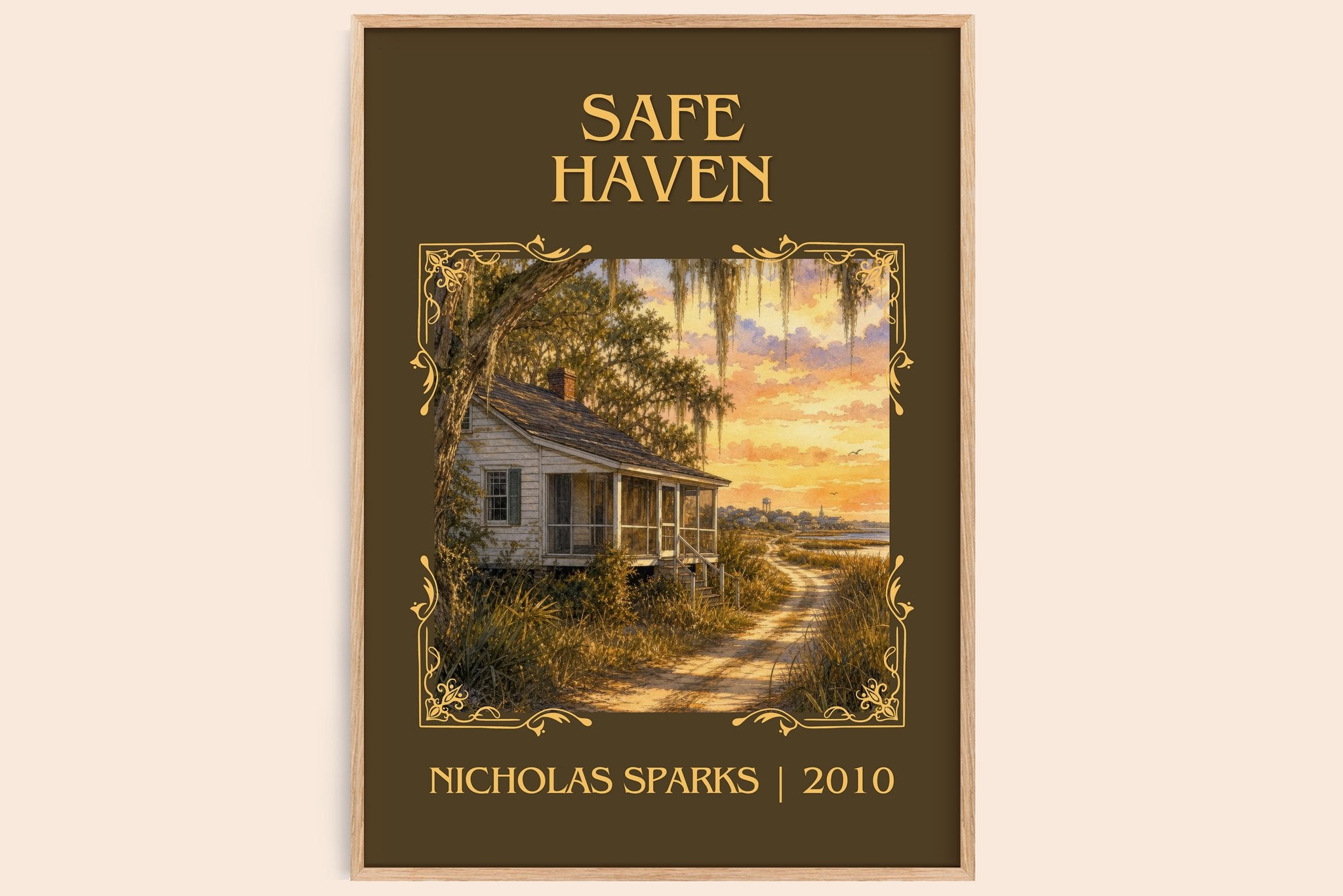 Safe Haven Classic Book Art Print by Nicholas Sparks