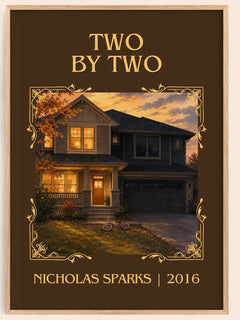 Two By Two Classic Book Art Print by Nicholas Sparks – book poster