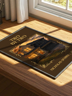 Two By Two Classic Book Art Print by Nicholas Sparks – print on a sunlit desk