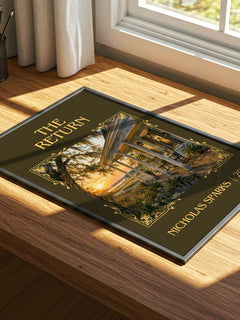 The Return Classic Book Art Print by Nicholas Sparks – print on a sunlit desk