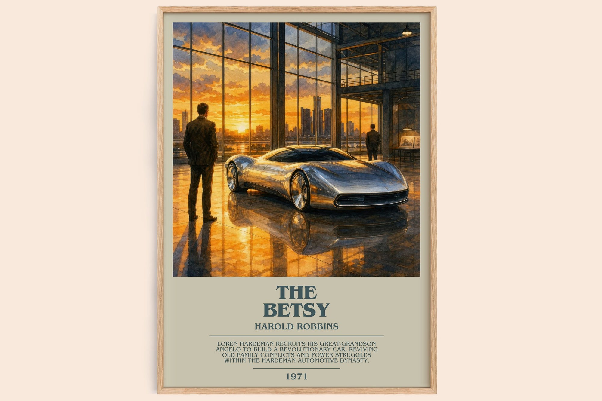 The Betsy bookish book poster by Harold Robbins – framed literary art print