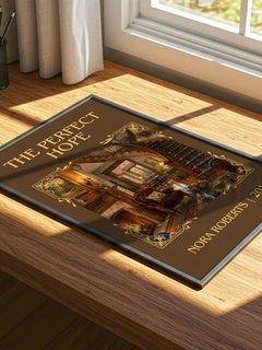 The Perfect Hope Classic Book Art Print by Nora Roberts – print on a sunlit desk
