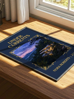 Under Currents Classic Book Art Print by Nora Roberts – print on a sunlit desk