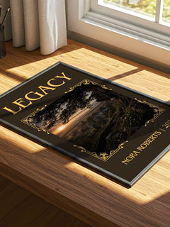 Legacy Classic Book Art Print by Nora Roberts – print on a sunlit desk