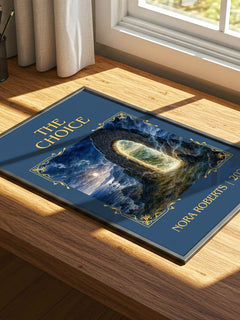 The Choice Classic Book Art Print by Nora Roberts – print on a sunlit desk