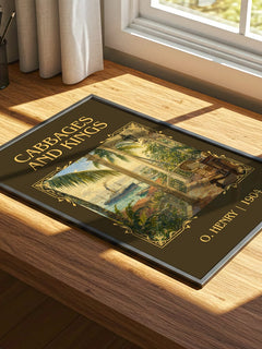 Cabbages And Kings Classic Book Art Print by O. Henry – print on a sunlit desk