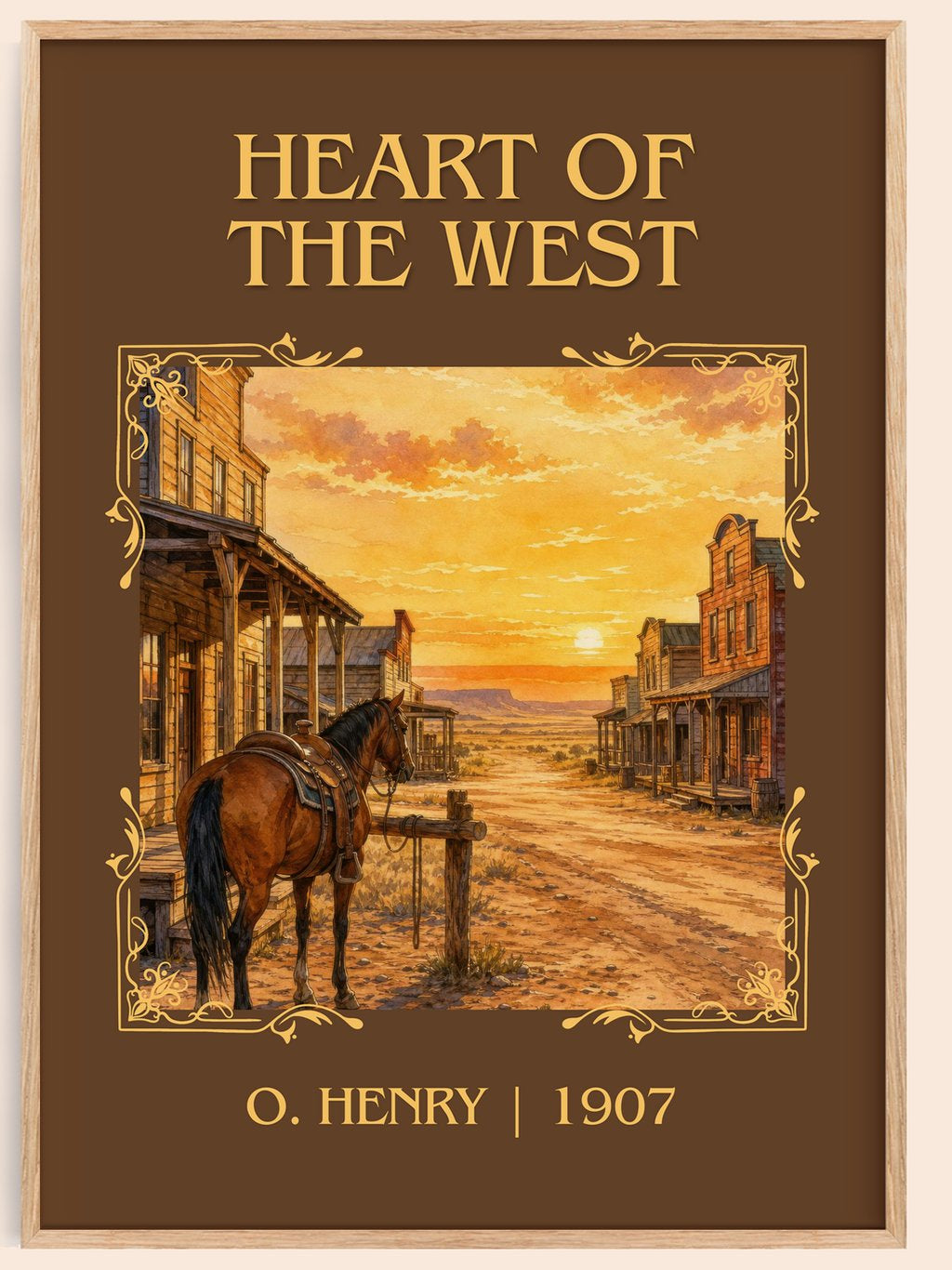Heart Of The West Classic Book Art Print by O. Henry – book poster