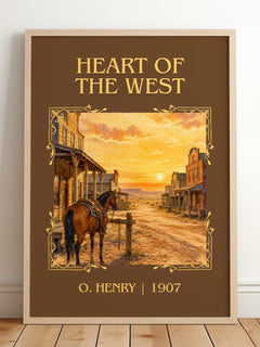 Heart Of The West Classic Book Art Print by O. Henry – framed print leaning on a wooden floor