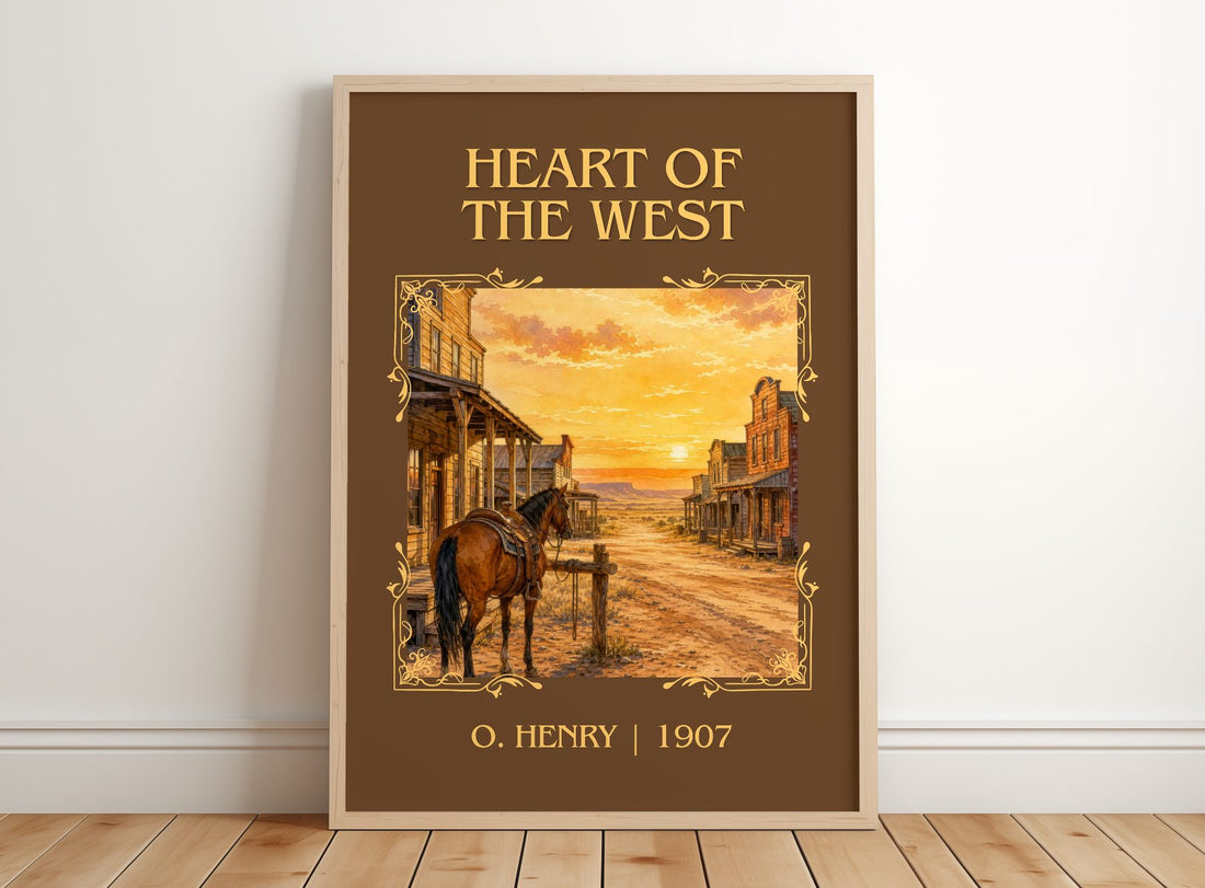 Heart Of The West Classic Book Art Print by O. Henry – framed print leaning on a wooden floor