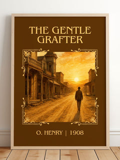 The Gentle Grafter Classic Book Art Print by O. Henry – framed print leaning on a wooden floor