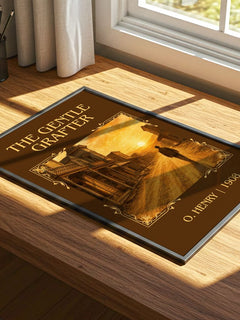 The Gentle Grafter Classic Book Art Print by O. Henry – print on a sunlit desk