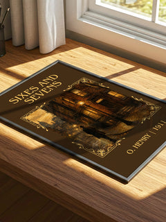 Sixes And Sevens Classic Book Art Print by O. Henry – print on a sunlit desk