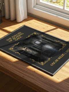 The Ballad Of Reading Gaol Classic Book Art Print by Oscar Wilde – print on a sunlit desk