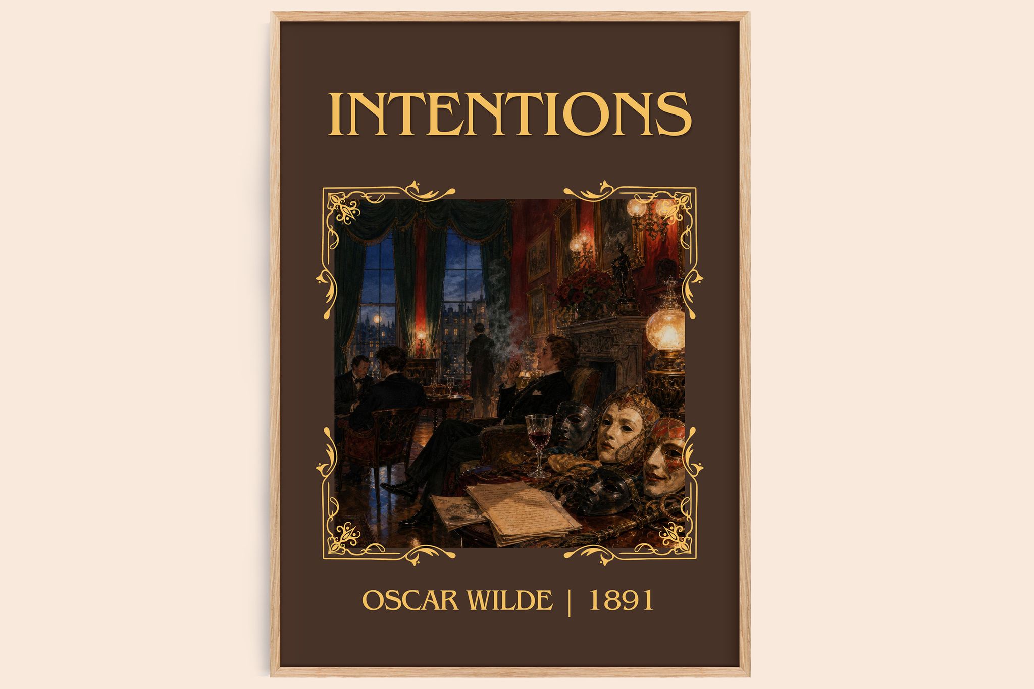 Intentions Classic Book Art Print by Oscar Wilde