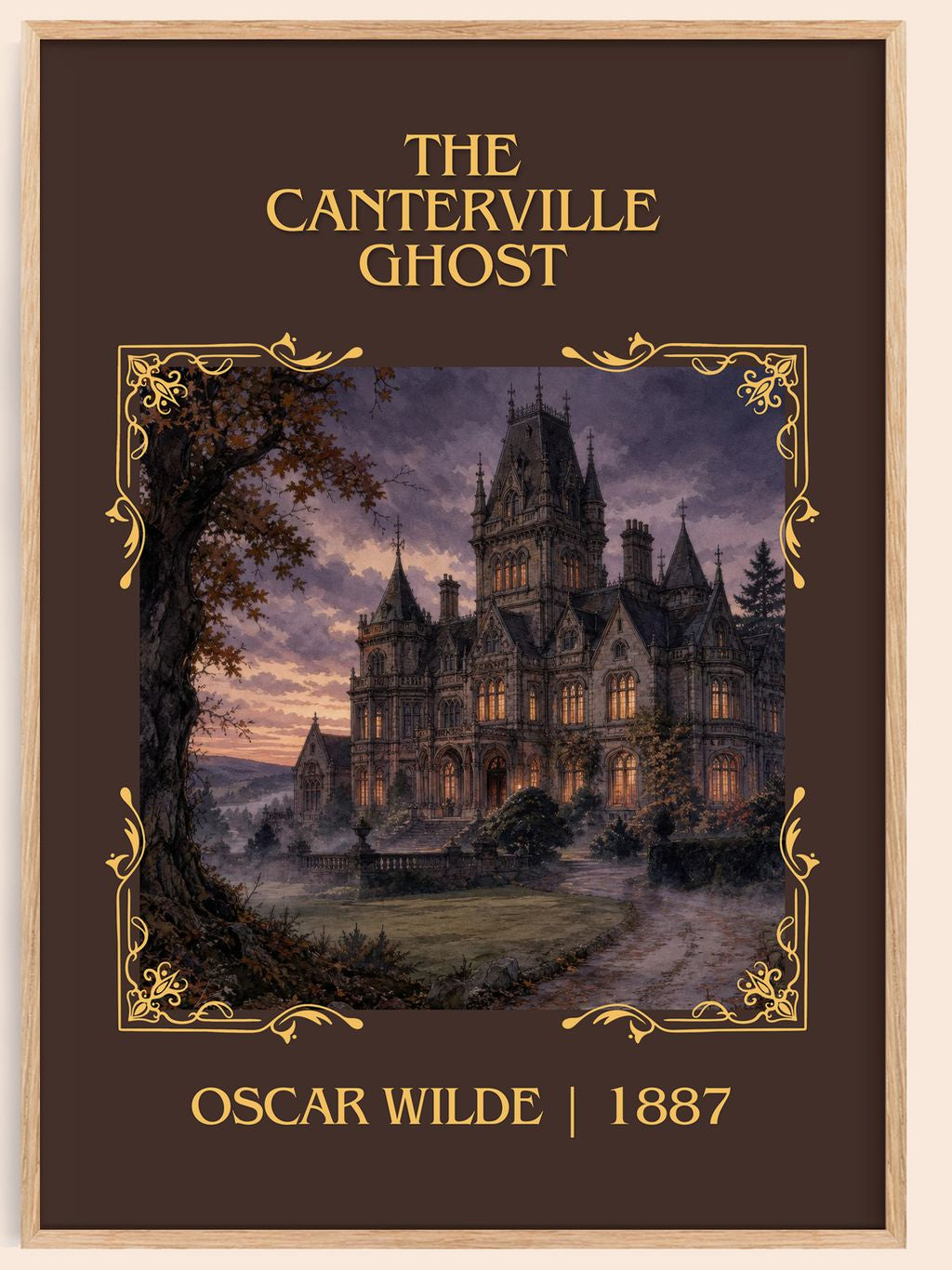 The Canterville Ghost Classic Book Art Print by Oscar Wilde – book poster