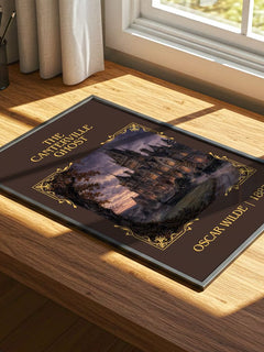 The Canterville Ghost Classic Book Art Print by Oscar Wilde – print on a sunlit desk