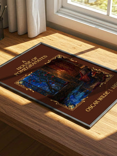 A House Of Pomegranates Classic Book Art Print by Oscar Wilde – print on a sunlit desk