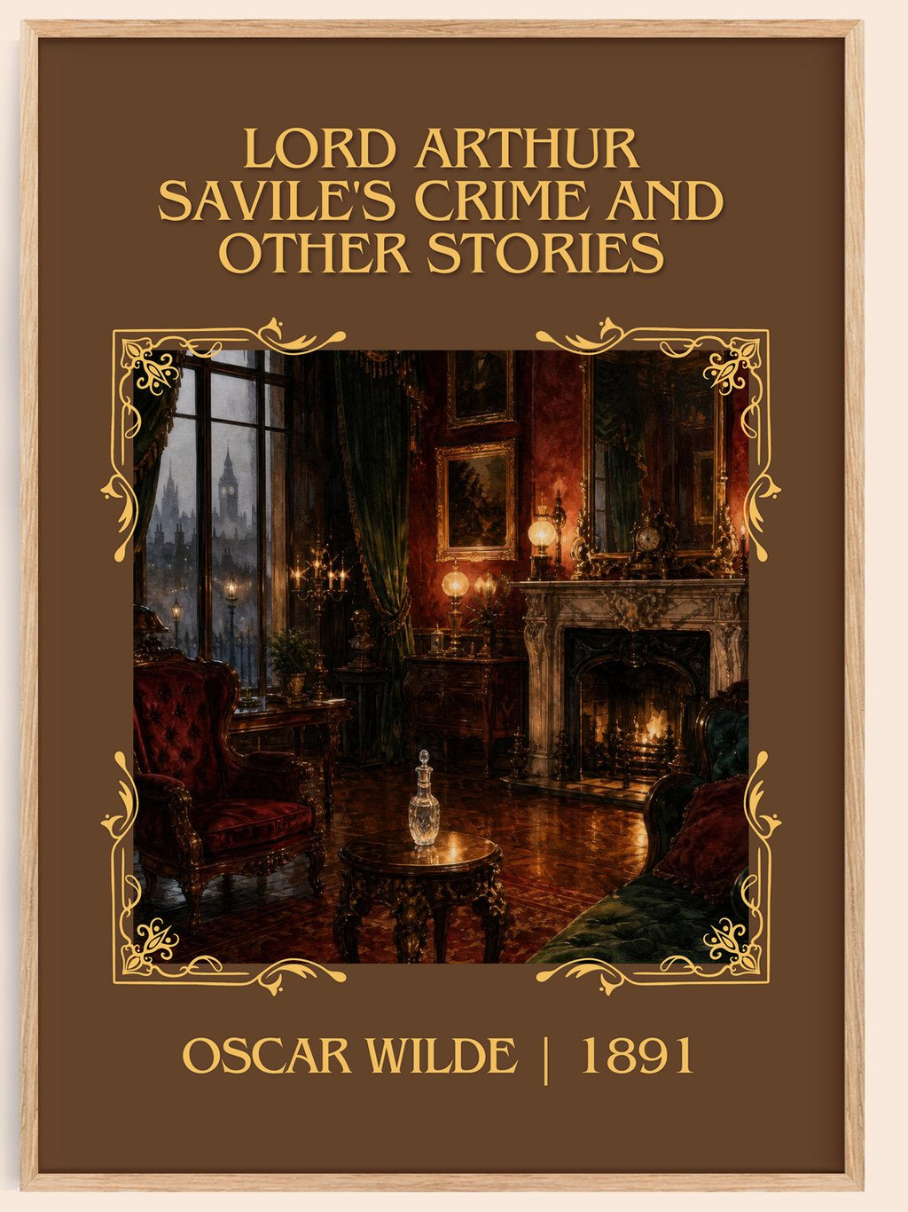 Lord Arthur Savile's Crime And Other Stories Classic Book Art Print by Oscar Wilde – book poster