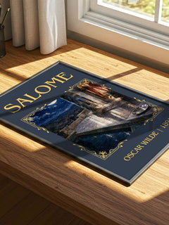 Salomé Classic Book Art Print by Oscar Wilde – print on a sunlit desk