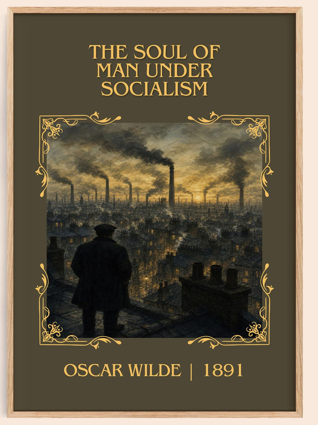 The Soul Of Man Under Socialism Classic Book Art Print by Oscar Wilde – book poster