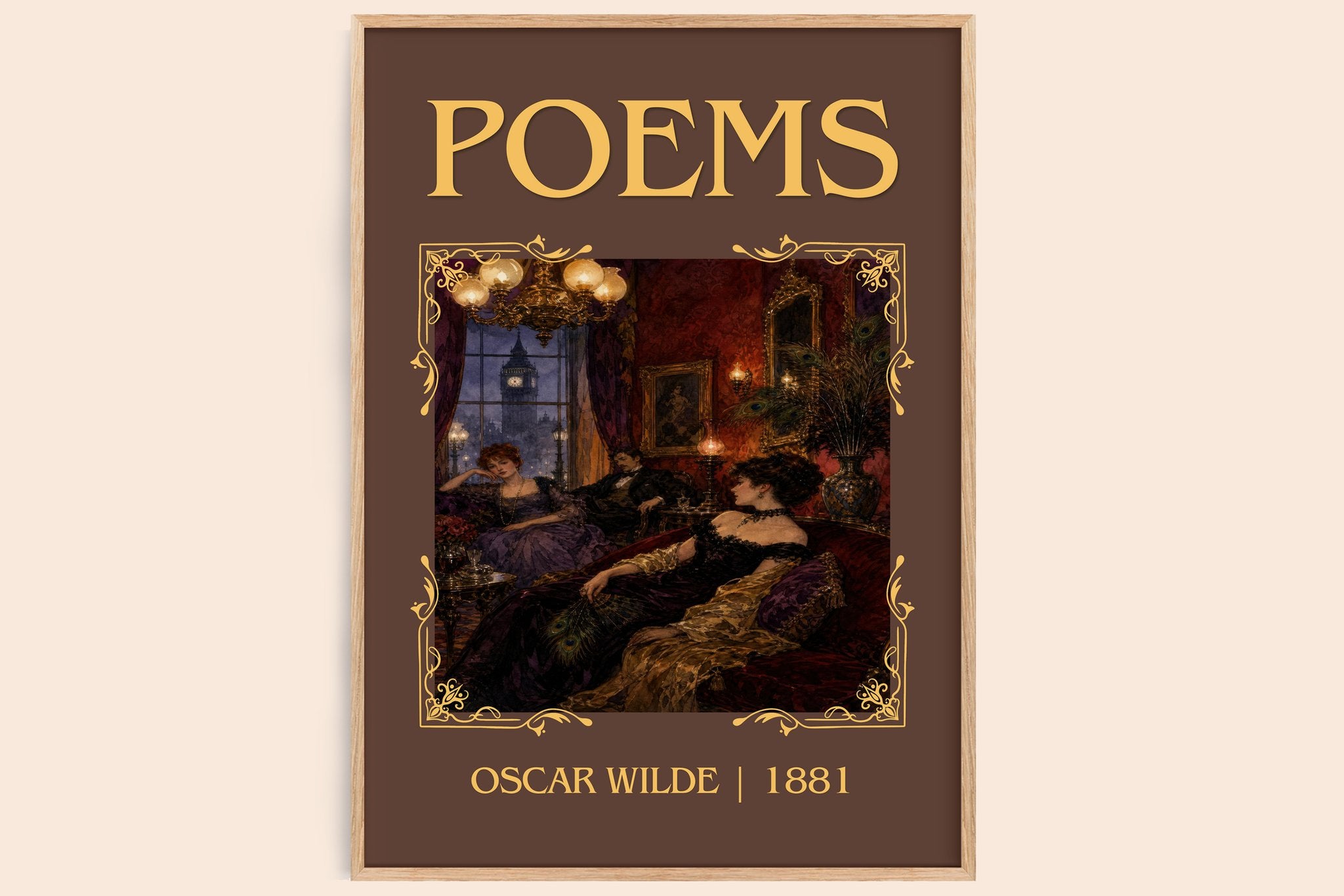 Poems Classic Book Art Print by Oscar Wilde