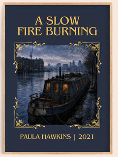 A Slow Fire Burning Classic Book Art Print by Paula Hawkins – book poster