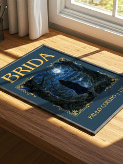 Brida Classic Book Art Print by Paulo Coelho – print on a sunlit desk