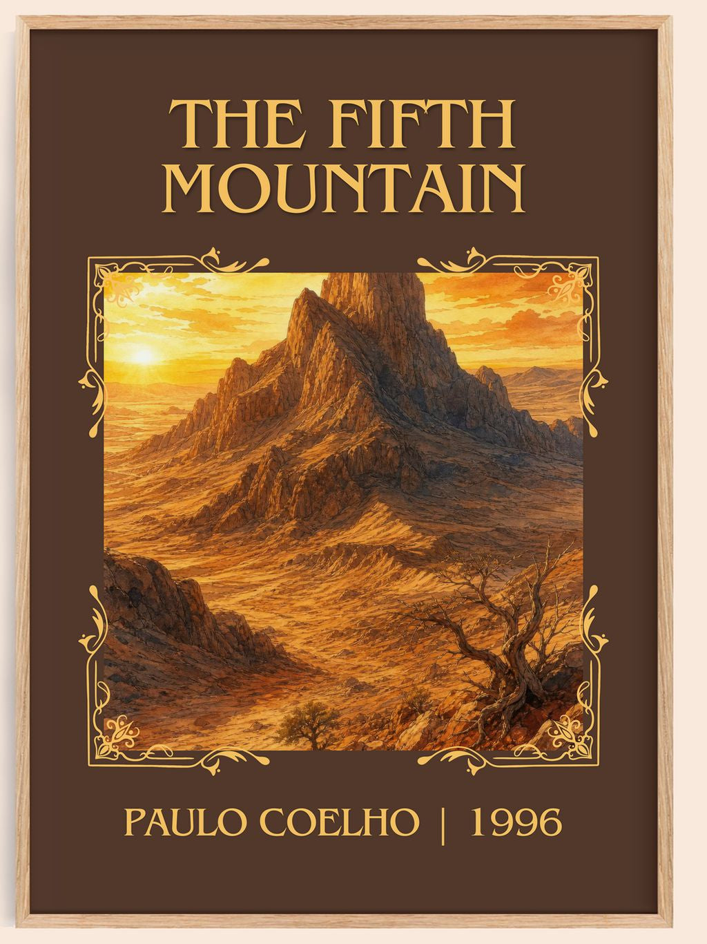 The Fifth Mountain Classic Book Art Print by Paulo Coelho – book poster