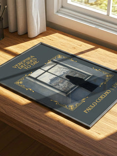 Veronika Decides To Die Classic Book Art Print by Paulo Coelho – print on a sunlit desk