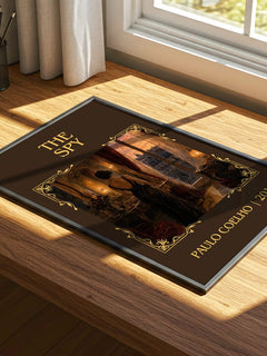 The Spy Classic Book Art Print by Paulo Coelho – print on a sunlit desk