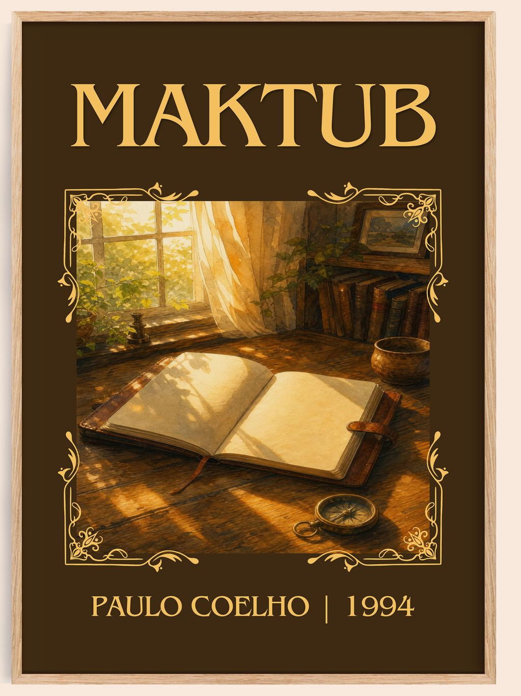 Maktub Classic Book Art Print by Paulo Coelho – book poster