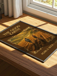 The Good Earth Classic Book Art Print by Pearl S. Buck – print on a sunlit desk