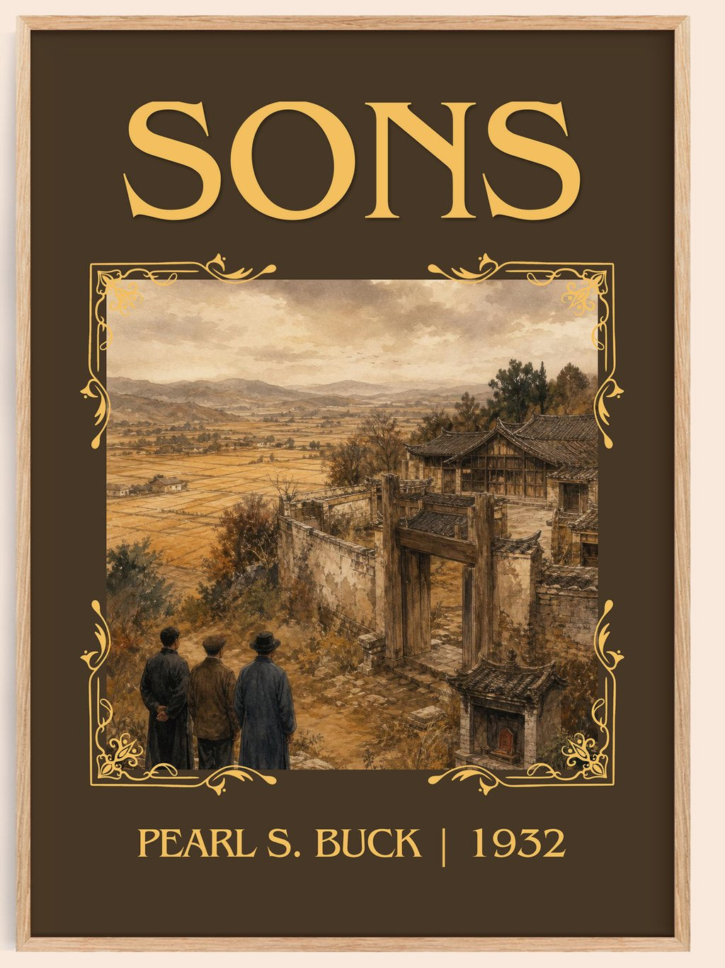 Sons Classic Book Art Print by Pearl S. Buck – book poster