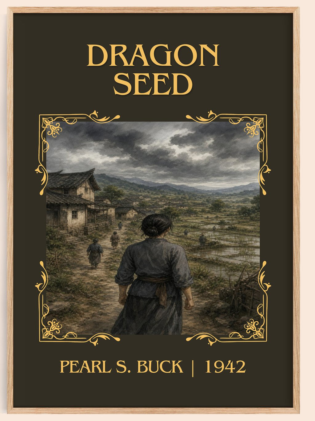 Dragon Seed Classic Book Art Print by Pearl S. Buck – book poster