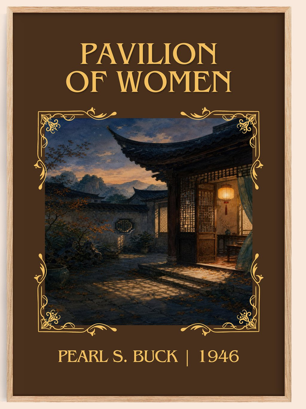 Pavilion Of Women Classic Book Art Print by Pearl S. Buck – book poster