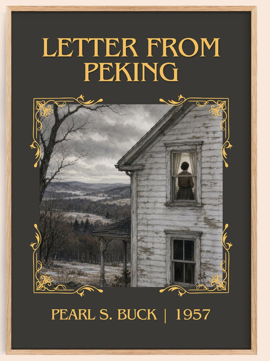 Letter From Peking Classic Book Art Print by Pearl S. Buck – book poster
