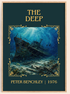 The Deep Classic Book Art Print by Peter Benchley – book poster