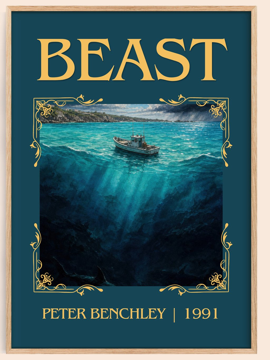 Beast Classic Book Art Print by Peter Benchley – book poster