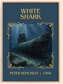 White Shark Classic Book Art Print by Peter Benchley – book poster
