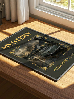Mystery Classic Book Art Print by Peter Straub – print on a sunlit desk