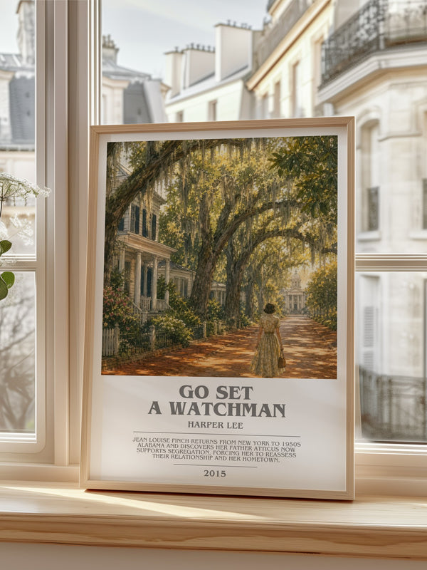 Go Set A Watchman Bookish Wall Art by Harper Lee – framed print by a bright window