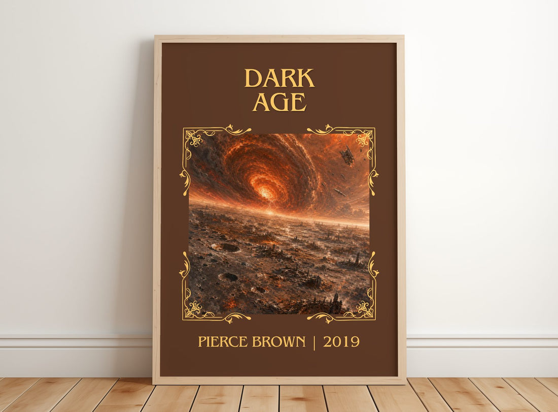 Dark Age Classic Book Art Print by Pierce Brown – framed print leaning on a wooden floor