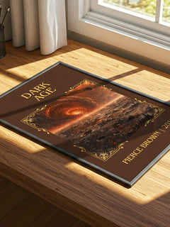 Dark Age Classic Book Art Print by Pierce Brown – print on a sunlit desk