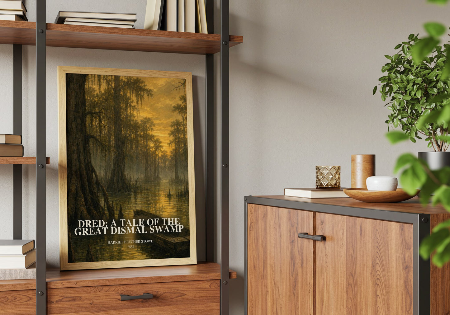 Dred: A Tale Of The Great Dismal Swamp book watercolour illustration paper finish options – matte satin gloss