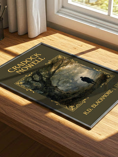 Cradock Nowell Classic Book Art Print by R.D. Blackmore – print on a sunlit desk
