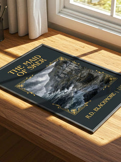 The Maid Of Sker Classic Book Art Print by R.D. Blackmore – print on a sunlit desk